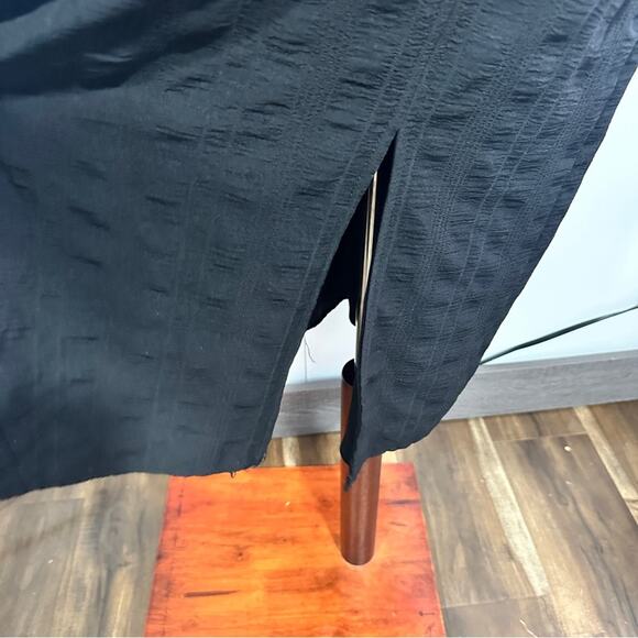 And Now This Size L Black Cut Out Elegant Textured Midi Dress Date Night Neutral - Picture 5 of 11